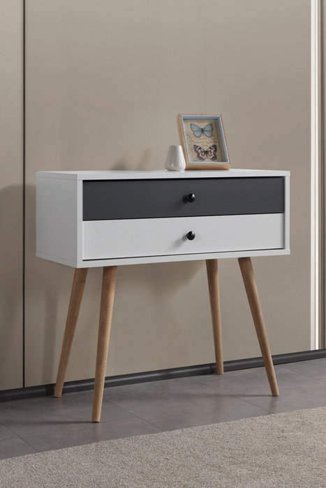 Hanah Home Vita 5202 Blanco y Antracita